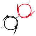 K003 Best Selling Lover Couples Jewelry Adjustable Bracelet Handmade Rope Charm Lock and Key Magnetic Couple Bracelet