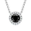 Fashion Jewelry Grade D 1ct Black Moissanite Pendant Necklaces 925 Sterling Silver Simple Ice Out Moissanite Jewelry Women