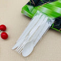 Disposable Cornstarch Cutlery with Napkin Set Compostable Spoons Biodegradable Fork Heavyweight