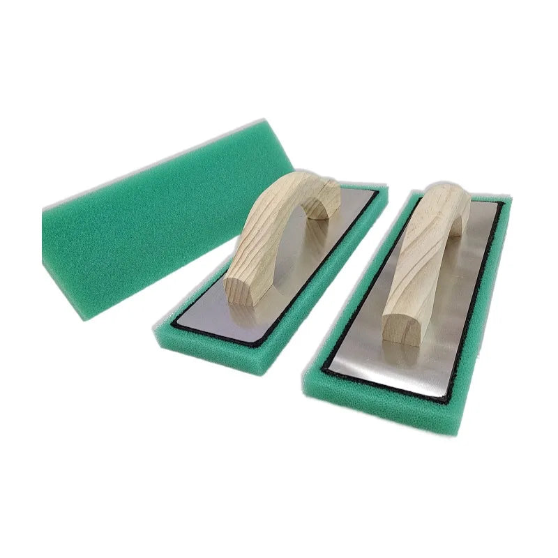 4x12 Inch Green Floats Stucco Cement Trowel with Wooden Handlen for Masonry Tools