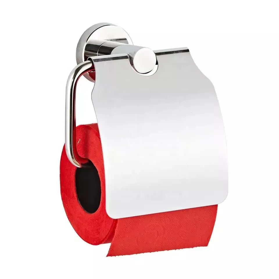 Luxury Bathroom SilverToilet Paper Holder Wall Mounted Gold Toilet Roll Rack SUS 304 Stainless Steel Tissue Towel Holder
