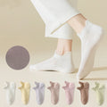 Wholesale Breathable Summer Cotton Short Ankle Mesh Socks for Women Men Solid Color Crew Socks Custom Logo