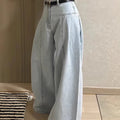 Boutique Wholesale 2026 Summer Temperament Side Pleated Design High Waist Versatile Loose Casual Wide Leg Women's Jeans