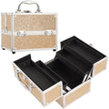 Portable Travel Makeup Case with 4 Trays Manicure Tattoo Cosmetic Carrying Beauty Cases for Makeup Artists Stylists Nail Techs