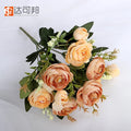 DKB Best Selling Factory Wholesale Peonies Lotus Ranunculus Artificial Silk Flower Bouquet on Discount