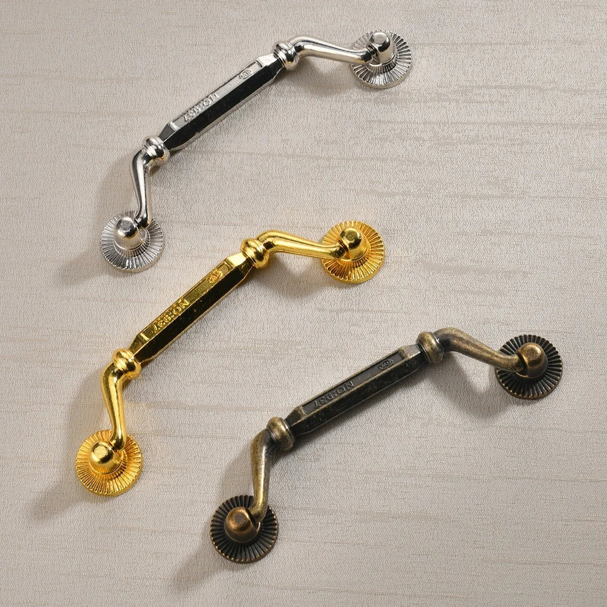 92mm Hole Spacing Chinese Classic Antique Bronze Zinc Alloy Handle-Furniture Hardware for Dresser Wardrobes Bedroom Living Room