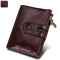 Hot Sell Crazy Horse Leather Men's Wallet Fashion Luxury Anti Theft RFID Genuine Leather Wallet