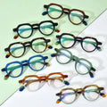 FANCY1989 Vintage Handmade Eyeglasses Prescription Spectacles Eyewear for Women Men Optical Frames