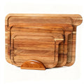 Acacia Wood Cutting Boards with Holder - Cutting Board Set Free of Mineral Oil