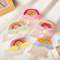 BSCI Factory YHJ Wholesale New Women Hair Claw Clips Cute Rainbow Cloud Graffiti Acrylic Claw Clips Hair Claws