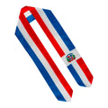 100% Satin Polyester Dominican Republic International Study Abroad Adult Graduation Scarf Sash