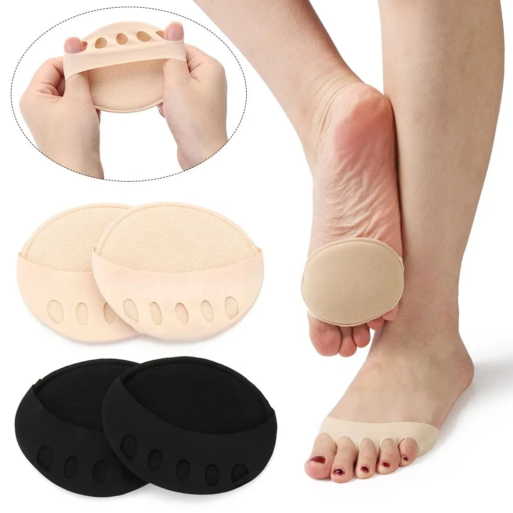 Forefoot Pads Honeycomb Fabric Metatarsal Cushions Ball of Foot Cushion Pads for Women Toe Topper Liner Socks Sponge Cushion