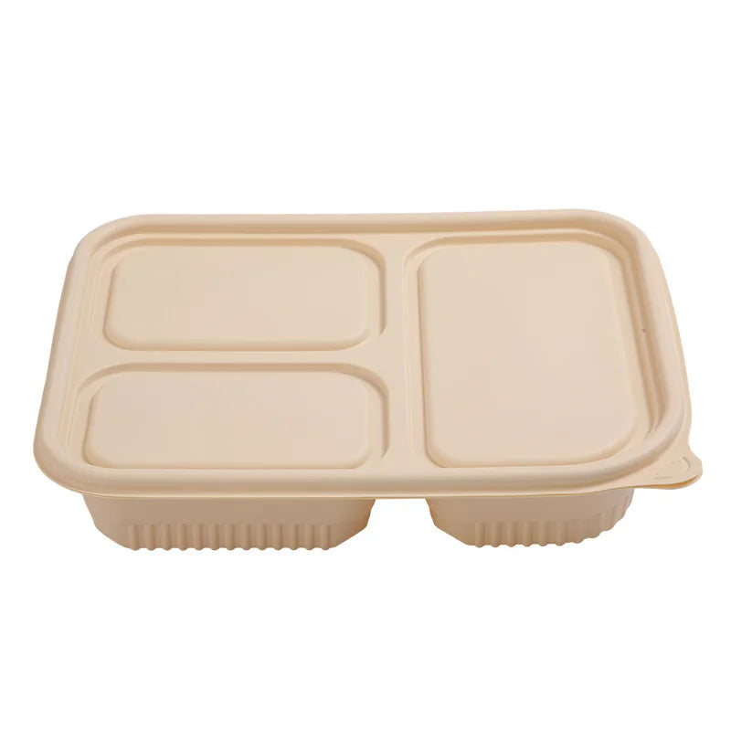 Factory Wholesale Compostable Disposable Corn Starch Blister Takeaway Lunch Boxes for Outdoor Safer Eating and Customized Color