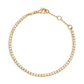 Milskye Handcrafted Sparkling Jewelry 14k Gold Plated S925 Cubic Zirconia Tennis Bracelet