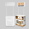 Portable Foldable Booth PP Plastic Promotion Table with CMYK Digital Printing White Color for Outdoor Events