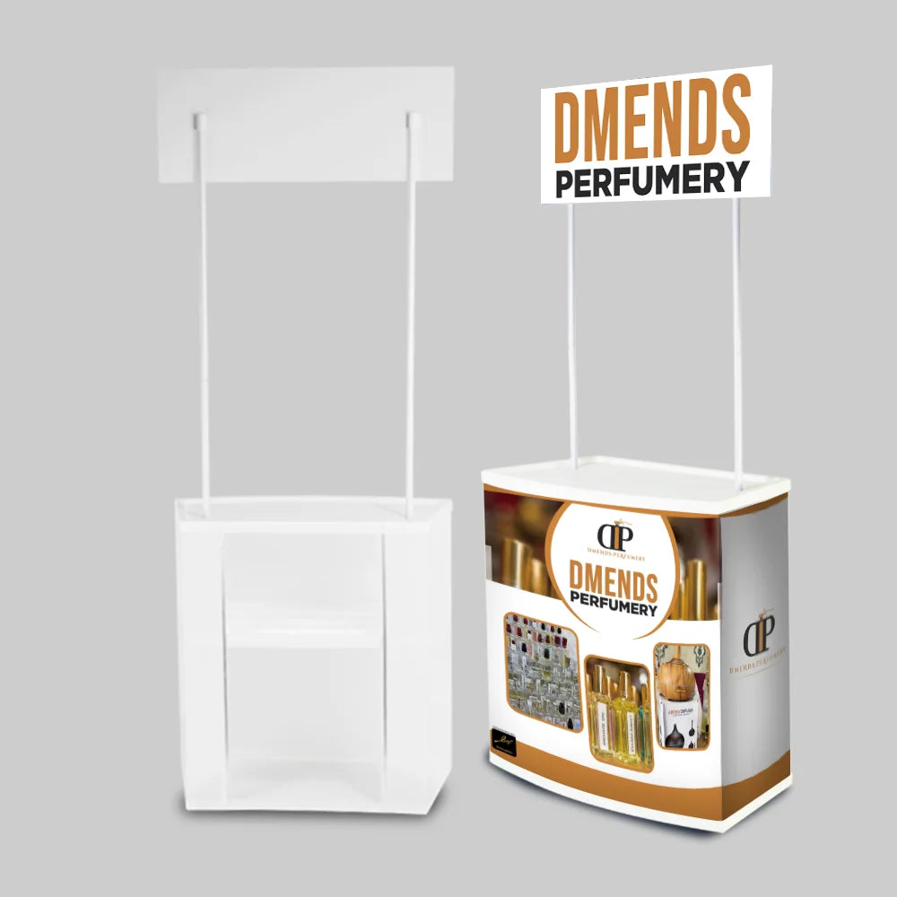 Portable Foldable Booth PP Plastic Promotion Table with CMYK Digital Printing White Color for Outdoor Events
