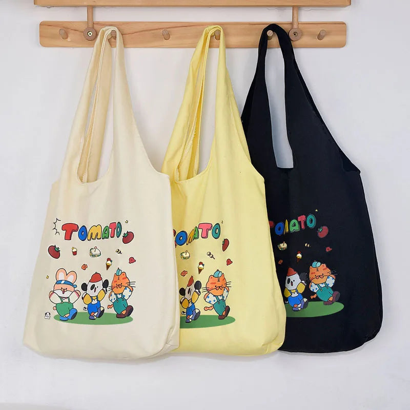 Size Printed Recycled Reusable Plain Blank Organic Calico Cotton Canvas Grocery Shopping Tote Bag