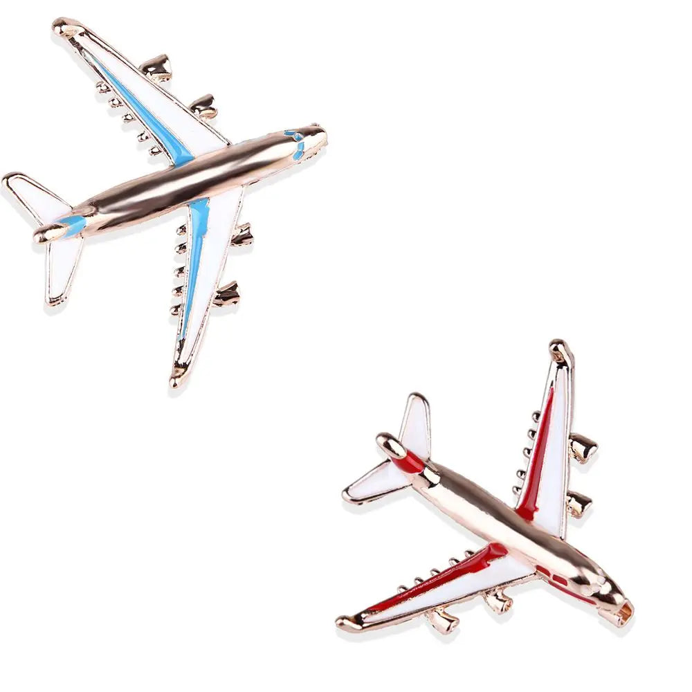 Men's New Creative Airplane Model Fashion Brooch Unique Design for Style and Fashion Accessory