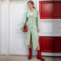 For TWOTWINSTYLE High-End Design Long Suit Jacket Geometric Aesthetic Lines Exposed Waist Skirt Split Drawstring Lining