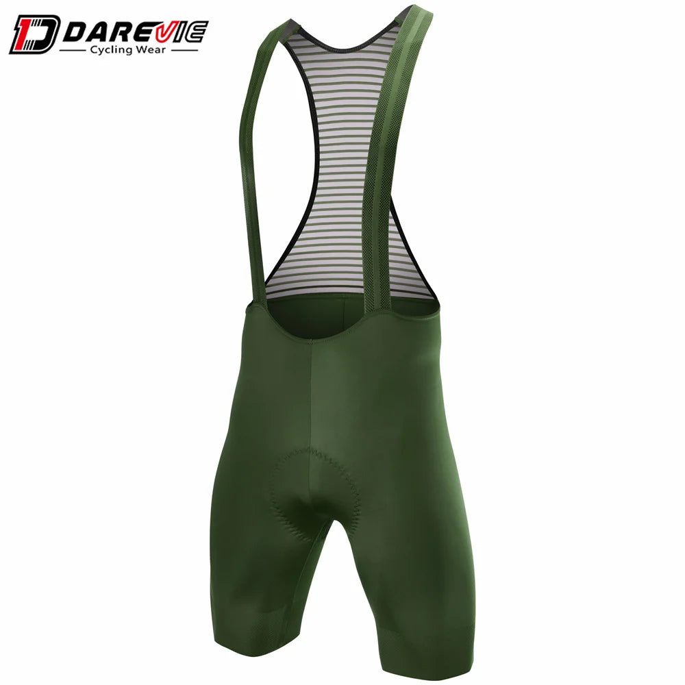 Customized Breathable Fabric Seamless Legging Cycling BIb Shorts One Piece Men Solid Color Bicycle Pants