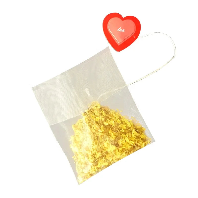 Biodegradable Herbal Tea Bag Empty Corn Fiber  Tea Bags With String for Tea Packaging