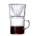 Factory Supply Thickened Handmade Glass Coffee Funnel Drip Filter Cup Striped Glass Coffee Filter