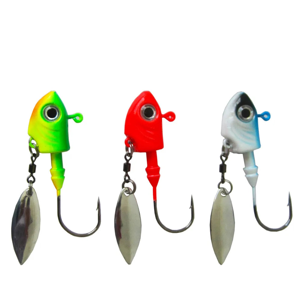 New Hot Selling 10g -40g Metal Jig Lure Fishing Spinner Bait Slow Jig Lure Biotic 3D Eye Jig