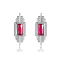 CZCITY New Design 925 Sterling Silver Western Earrings Gemstone Stud Earring Zircon Earrings for Women Prom Party Gifts