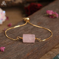 Cut Cylinder Stone Bead Hand Chain Birthday Gift  Healing Crystal Friendship Bracelets Women Jewelry