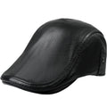 R043 Male and Female Sheepskin Genuine Leather Hats Genuine Leather Beret Hat  Youth Leather Hats