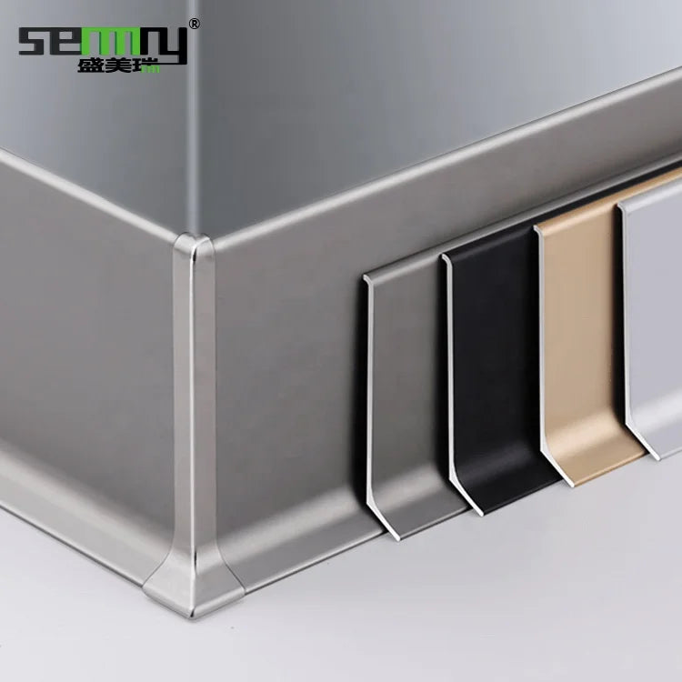 Aluminum Skirting 80mm 60mm Skirting Aluminium Profile Kitchen Plinth Wall Skirting Board Profile