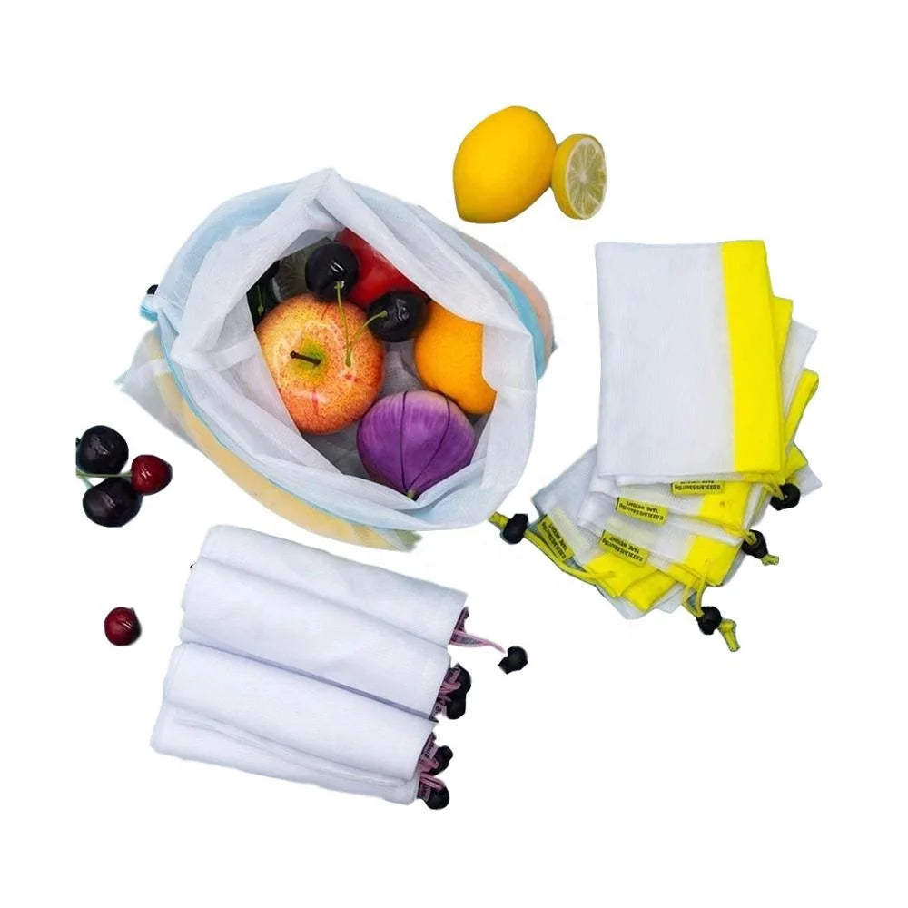 BSCI & GRS Certificate New Material Recycled Polyester Net Mesh Produce Bag