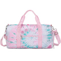 Pink Duffle Bag With Shoe Compartment Multifunction Travelling Bags for Women Fitness Gymbags Dance Bags Waterproof Tie Dye
