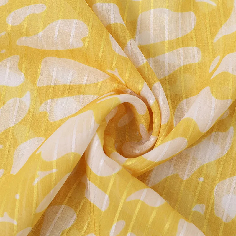 Factory Wholesale Spring Leopard Print Chiffon Printing Fabric for Skirts