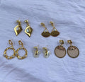 Natural Earrings Real Gold Plated Gift for Her