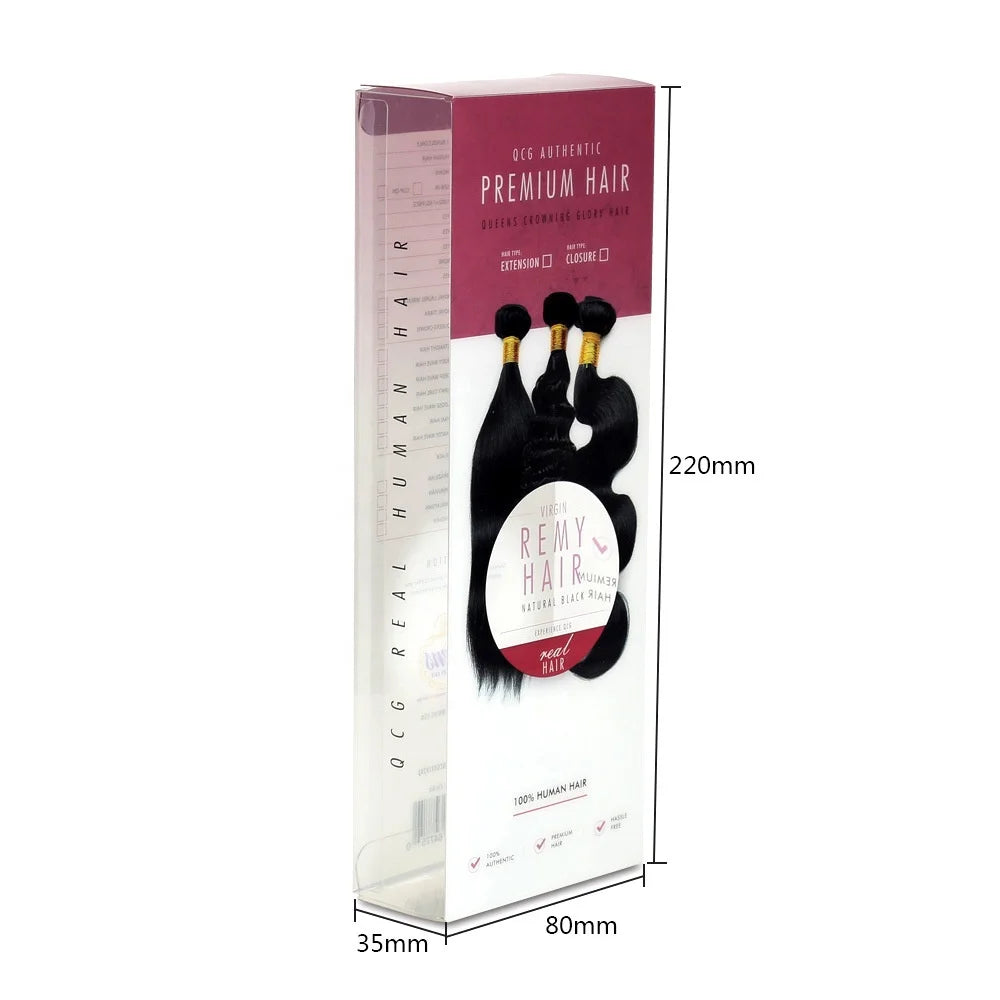 Customize Hair Extension Packaging Boxes Foldable Printed