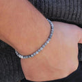 4mm Energy Natural Stone Beaded Bracelet Elastic Bracelet Men and Women Crystal Agate Turquoise