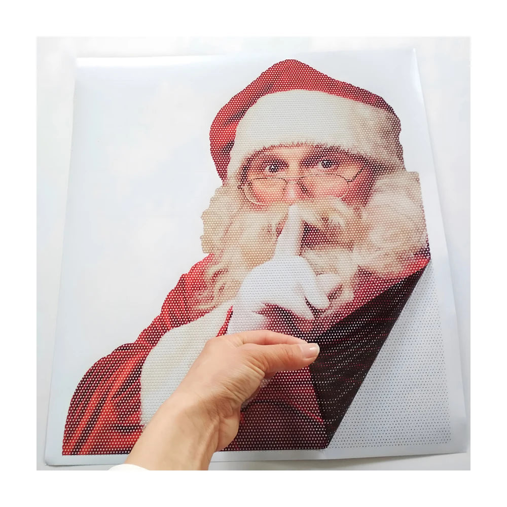 Customized One-Way Vision Advertisements Perforated Stickers Waterproof Glass Curtain Display Boards With Custom Printing