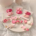 IVANHOE Peach and Cherry Blossom Hair Clip Accessories Cherry Blossom Tulip Women's Hair Rings pink Flower Hair Accessories