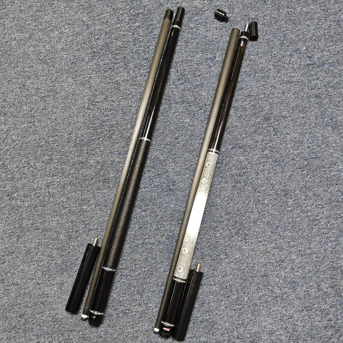 High-End YFEN 1/2 Carbon Shaft Maple Wood Pool Cue 58\" Length with Stainless Steel Extension New Arrival with Cue Joint Cover
