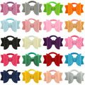 Boutique 20-Colour Elastic Hair Ties Girls' Ponytail Holders and Hair Bows Rubber Bands