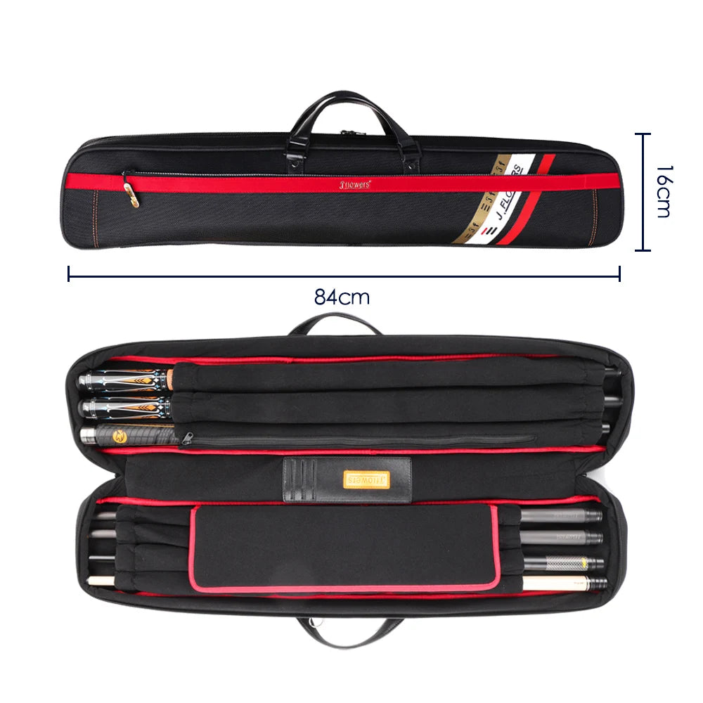 7 Holes Capacity Pocket Cue CaseJflower Billiard Case Waterproof Fabric Bag