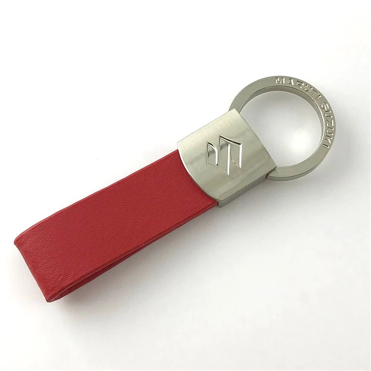 Metal Leather Car key holder Pu Leather keyring Blank Engraved Logo Bronze Key Ring Metal Keychain Custom Company Logo