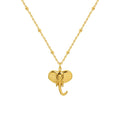 Marka French Choker Elephant Mini Clavicle Necklace Stainless Steel Plated Genuine Gold Color Necklace