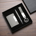 Small Executive Keychain Pen Birthday Gift Set Custom logo Printed Luxury Christmas Business Corporate Gift Set for Staff