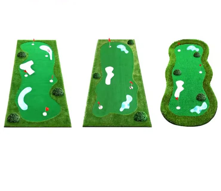 Golf Putting Green Artificial Grass Mini Golf Course Bunker Puddle Golf 9 Hole Green MegaBDM