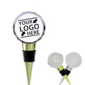 Promotion Event  Gift Gold Silver Metal Round Crystal Glass Wine Bottle Stopper Company Anniversary Souvenirs Custom