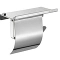 Wholesale 304 Stainless Steel Toilet Paper Holder with Phone Shelf Wall Mounted Black Tissue Roll Dispenser Bathroom Accessories