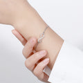 RINNTIN SB136 Original Jewelry Bracelet 925 Sterling Silver Pulsera Cubic Zircon CZ Diamond Infinite-Shaped Bracelet Women