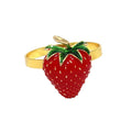 Fruit Strawberry Napkin Rings Napkin Buckles Hotel Table Napkin Holder Wedding Christmas Party Decorate